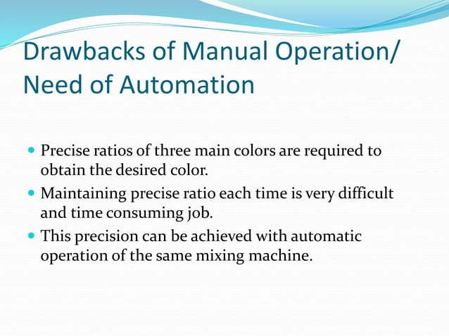 PLC Based Paint Mixing Machine | PPTX | Technology & Computing