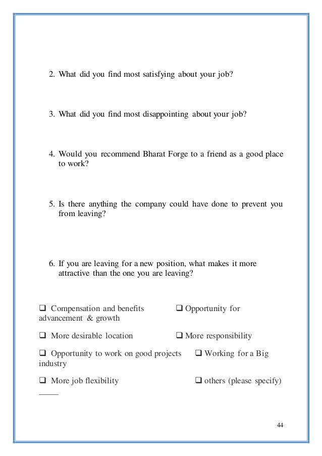 what did you like most about your job