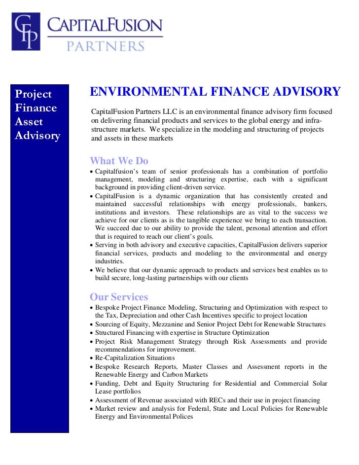 Project Finance Advisory