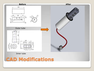 Before        After




   Outer tube




   Inner tube


CAD Modifications
 