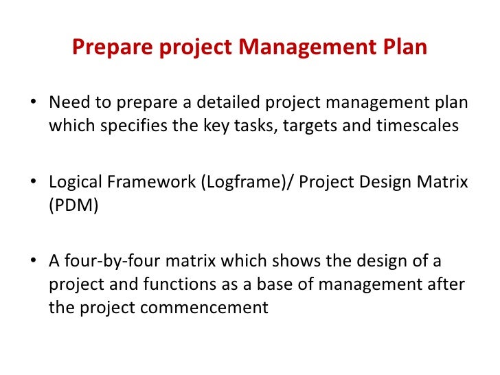 Project formulation