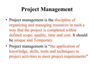 Project formulation and management | PPT