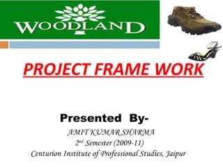 PROJECT FRAME WORK Presented  By-  AMIT KUMAR SHARMA 2 nd  Semester (2009-11) Centurion Institute of Professional Studies, Jaipur 