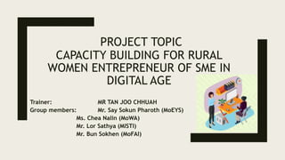Capacity building for rural women digital age | PPTX