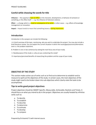 MBA Project Step by Step Guide | PDF