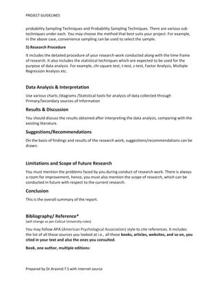 MBA Project Step by Step Guide | PDF | Educational Assessment | Education