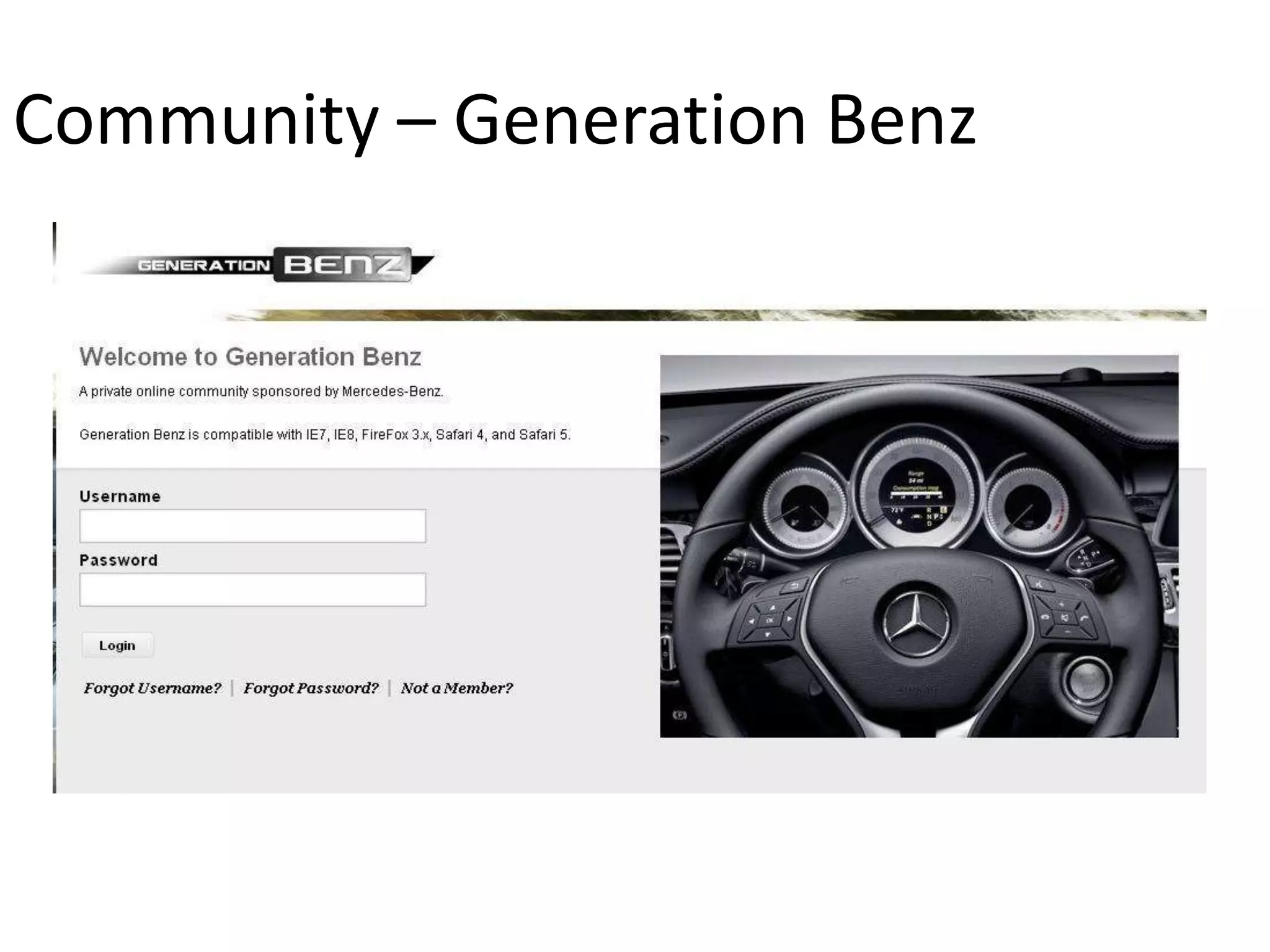 Community – Generation Benz
 