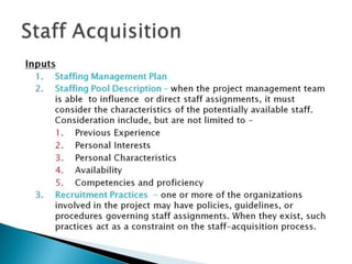 Project Human Resource Management