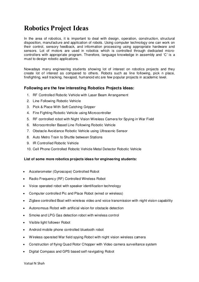 Project ideas ece students