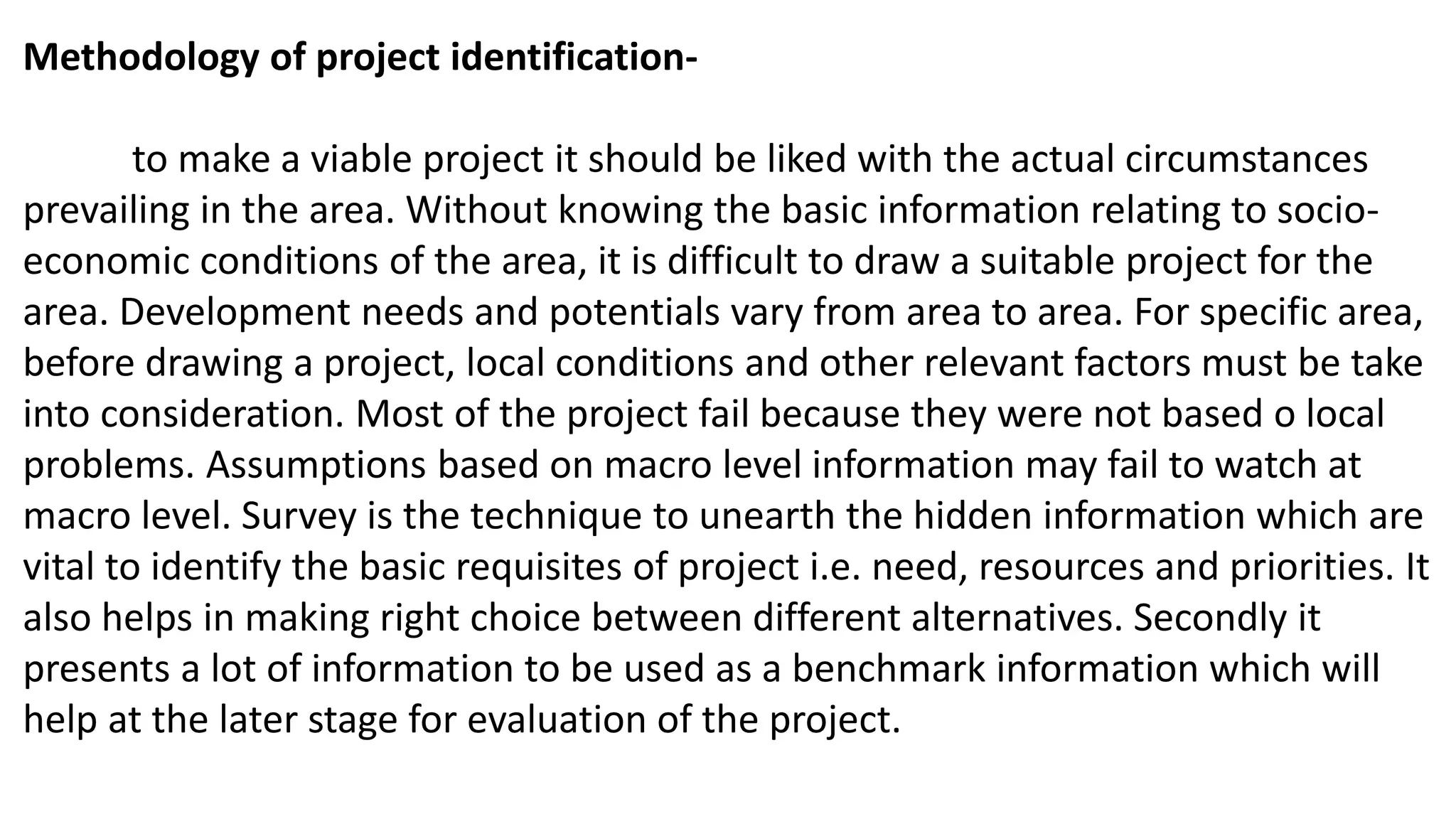 PROJECT IDENTIFICATION AND SELECTION PAWAN pptx Project identification and selection pawan pptx