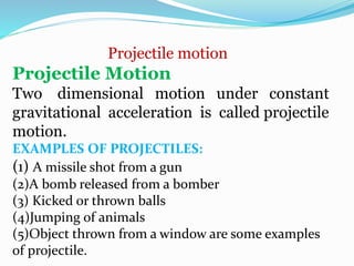 Projectile motion | PPTX