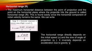PROJECTILE MOTION OF OBJECT UNDER MOTION OF OBJECT IN PLANE.pptx