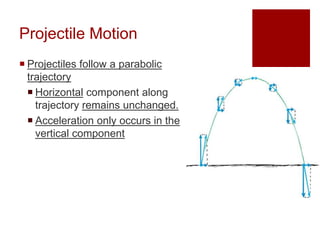 Projectile Motion and
Complementary Angles
 Different launch angles result in different
horizontal distances traveled by ...