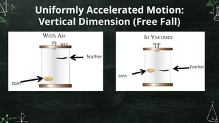 Uniformly Accelerated Motion:
Vertical Dimension (Free Fall)
 