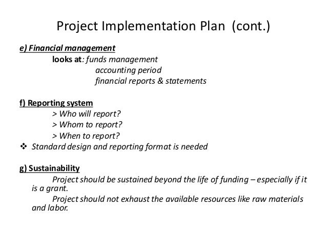 Project implementation