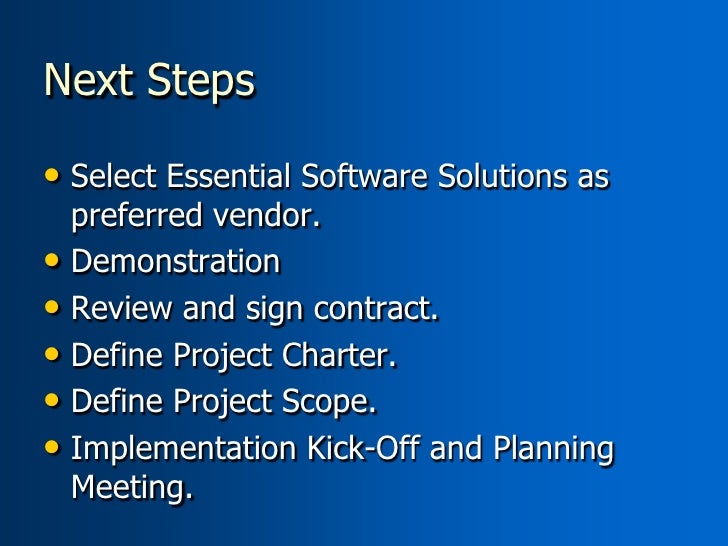 The software Implementation Process