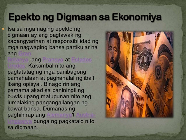 Epekto Ng Digmaan Sa Bansa unang digmaan pandaigdig