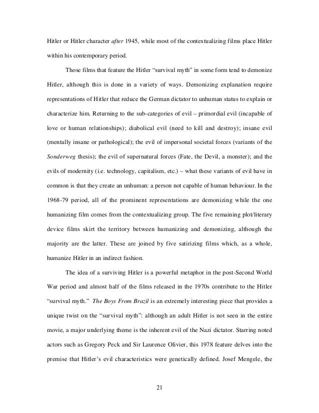 thesis statement adolf hitler