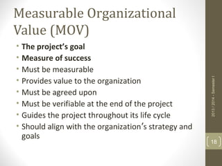 Management of Value (MoV)