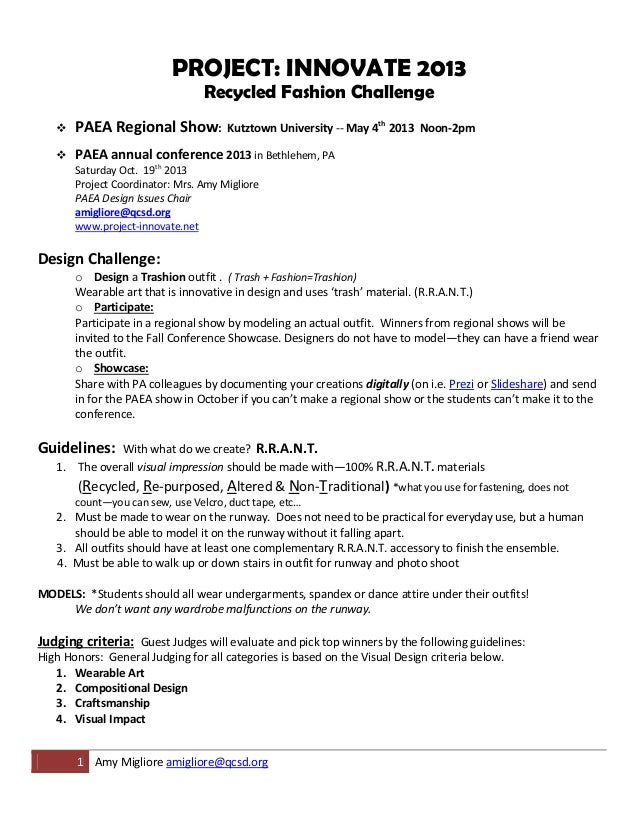 Fashion Show Criteria For Judging