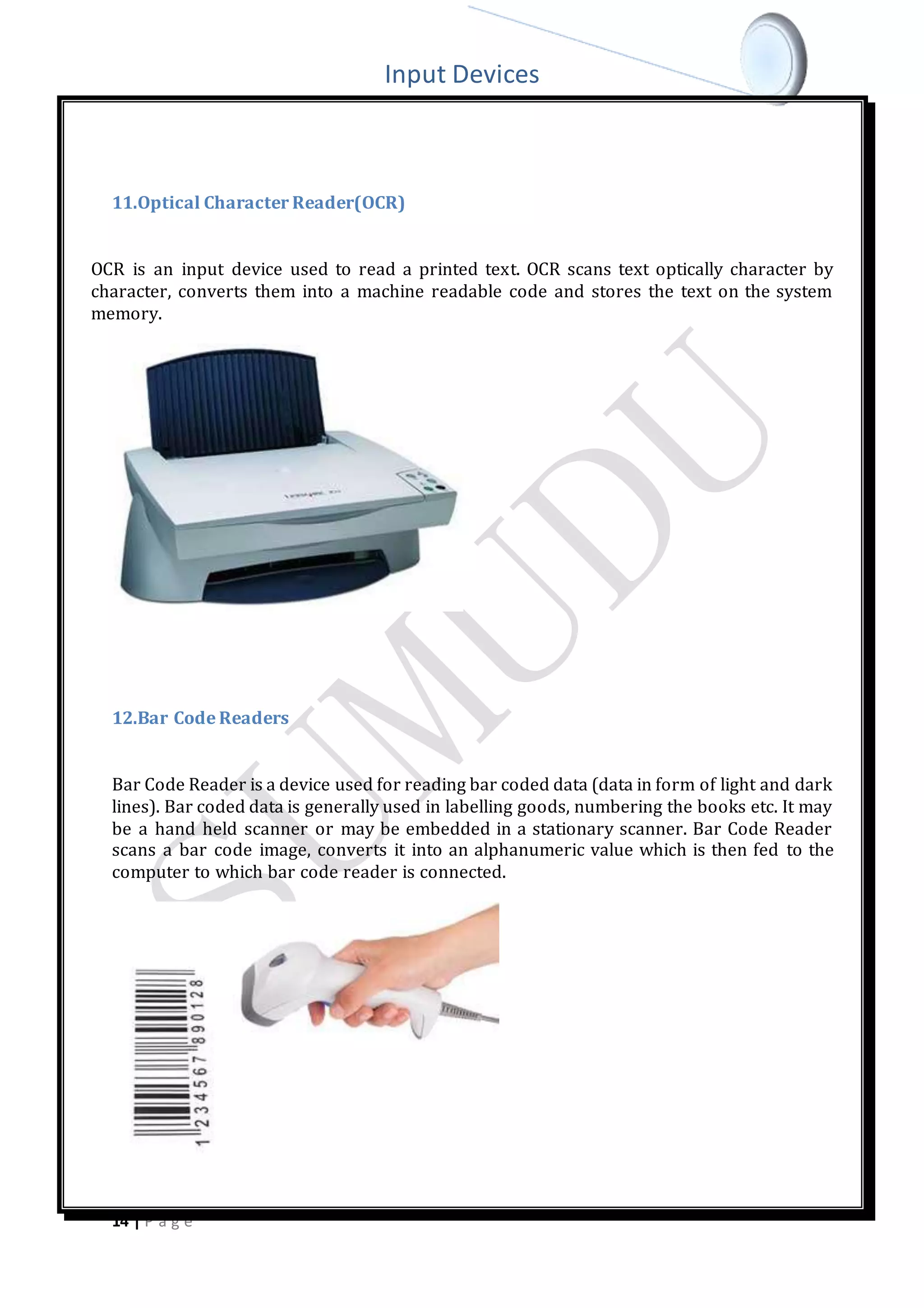 Project input devices | PDF