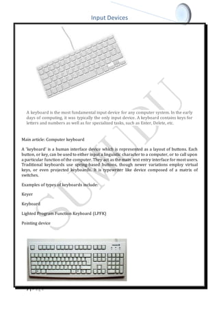 Project input devices | PDF