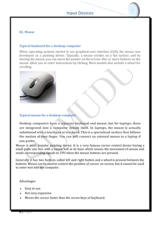 Project input devices | PDF