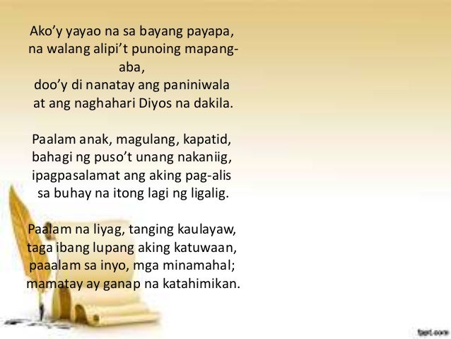 Mga Tula Ni Jose Rizal Poems Of Rizal English Tagalog - SAHIDA