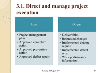 Project integration management | PPT image.