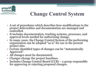 Integrated Change Control System Project integration management | PPTX