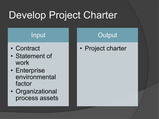 Develop preliminary scope statement