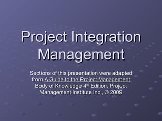 Comprehensive Guide to Project Integration Management Processes and ...