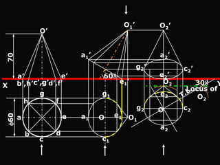 O’
7060
a’
b’,h’ d’,f’
e’
c’,g’ e1’
a1’
O1’
60
O2
Locus of
O2
30
a e
f
g
h
b d
c
O2’
a2’
e2’
c2’g2’
YX
O1
a1
c1
e1
g1
O
g2
a2
c2
e2
O
 