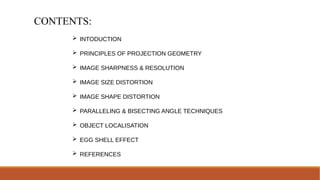 Comprehensive Overview of Projection Geometry in Dental Radiography | PPTX