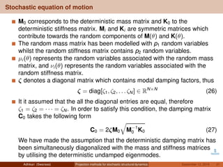 Projection methods for stochastic structural dynamics | PDF