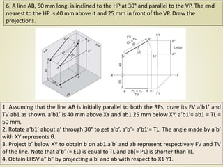 Projected Line Example Projection of Line | PPTX