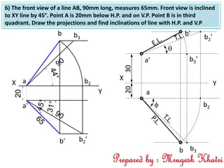 Projection of line some examples.... | PPTX