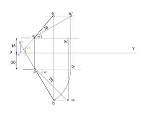 b’            b1’


                               70
                    a’   30°

     HT                                       b2’
15            VT’                                          Y
X
     h’   v

20
                                                      b1
                    a          45°

                                     70




                                                      b2
                                          b
 