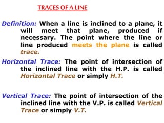 Projection of straight line engineering drawing | PPSX