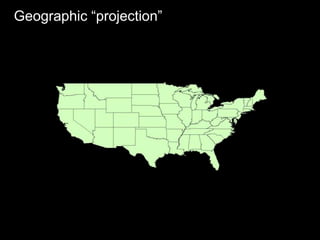 Geographic “projection”
 