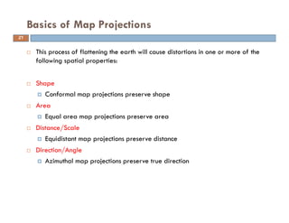 Projections and coordinate system | PDF