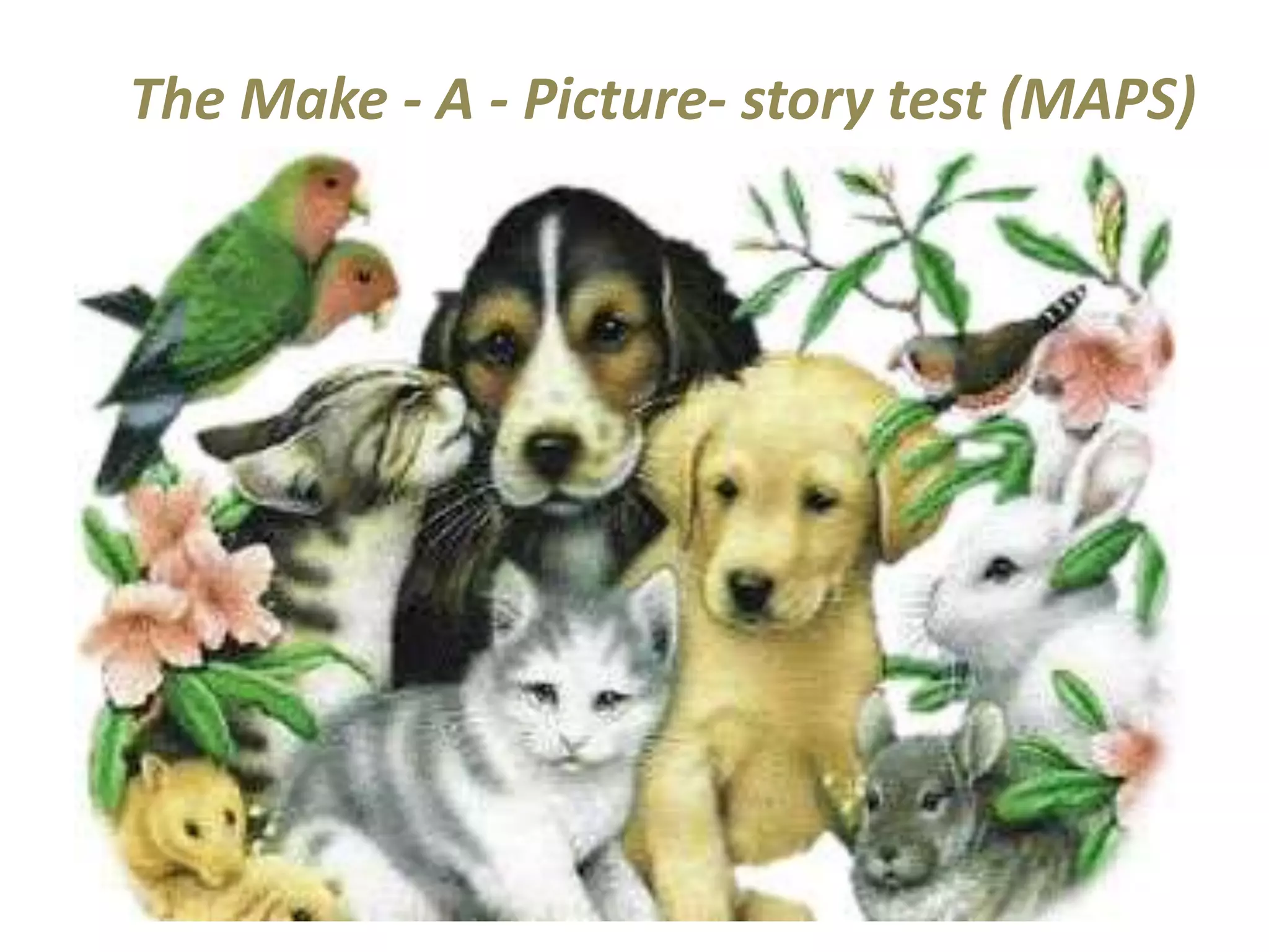 The Make - A - Picture- story test (MAPS) 
 