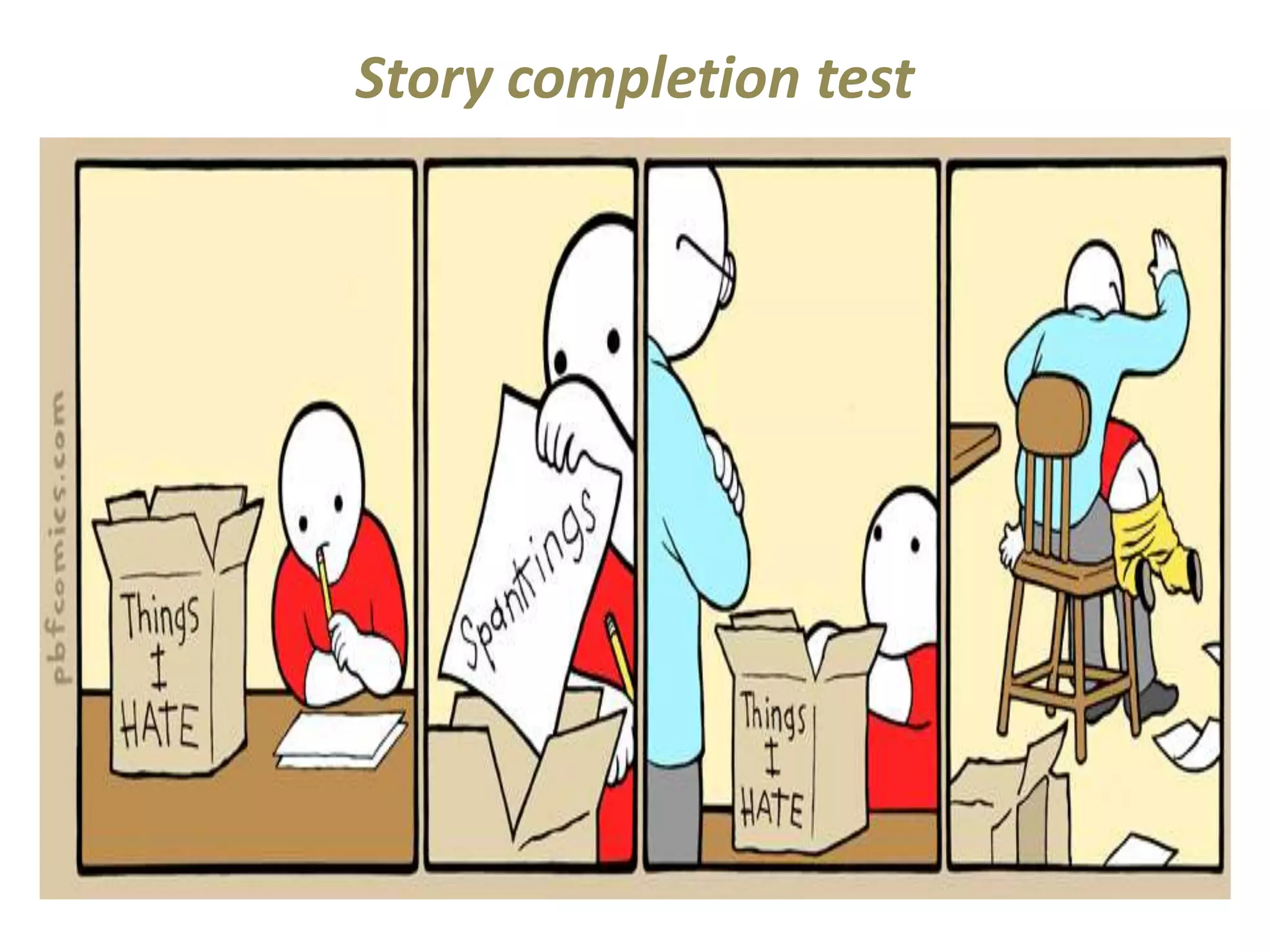 Story completion test 
 