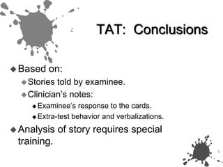 Projective Rests Tat projective test in Psychology | PPTX