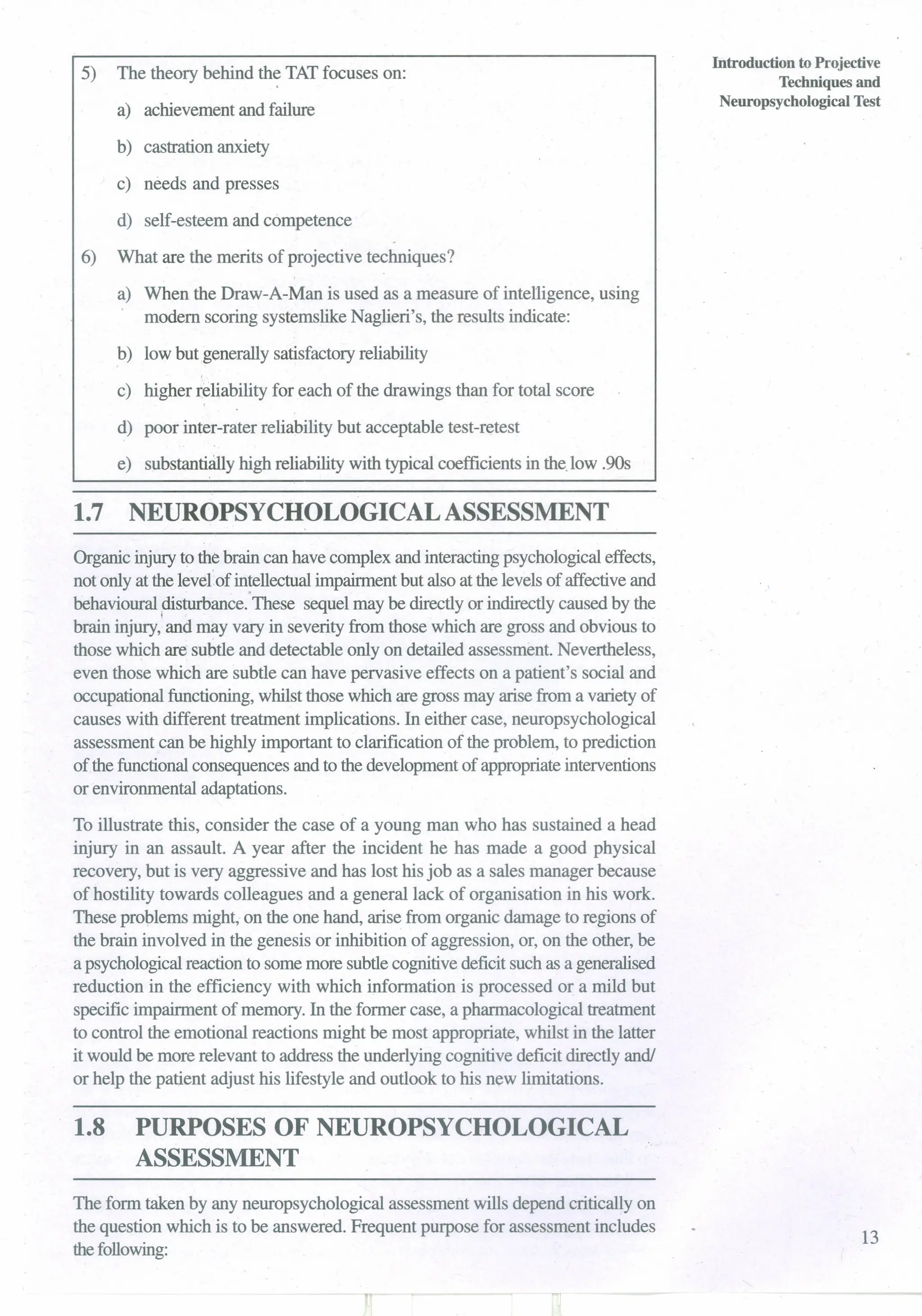 Introduction to projective techniques and tests | PDF