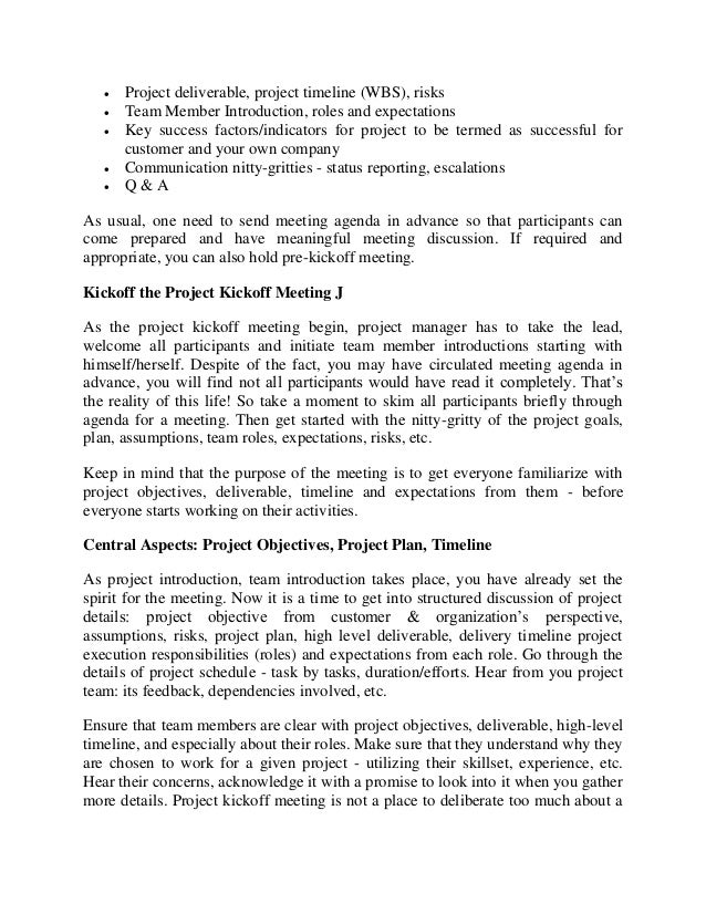 kickoff meeting agenda template