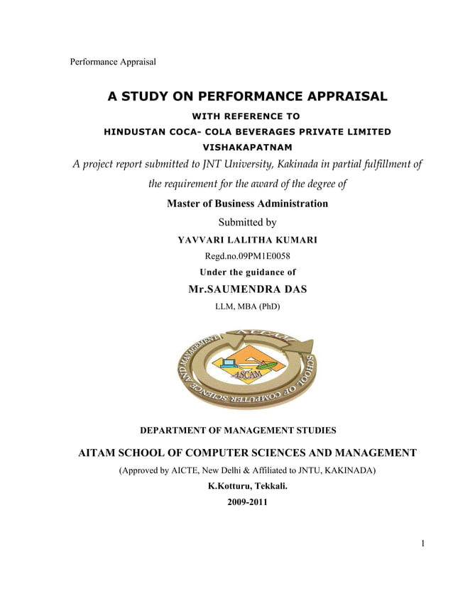 performance appraisal master thesis