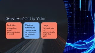 Call by value V/S Call by reference with example | PPTX