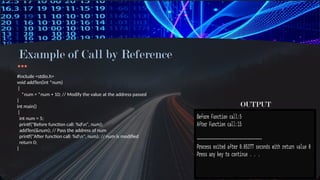 Call by value V/S Call by reference with example | PPTX