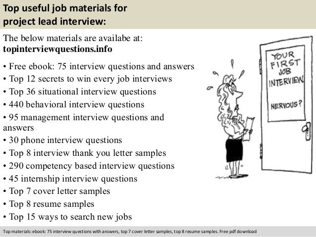 lead interview questions